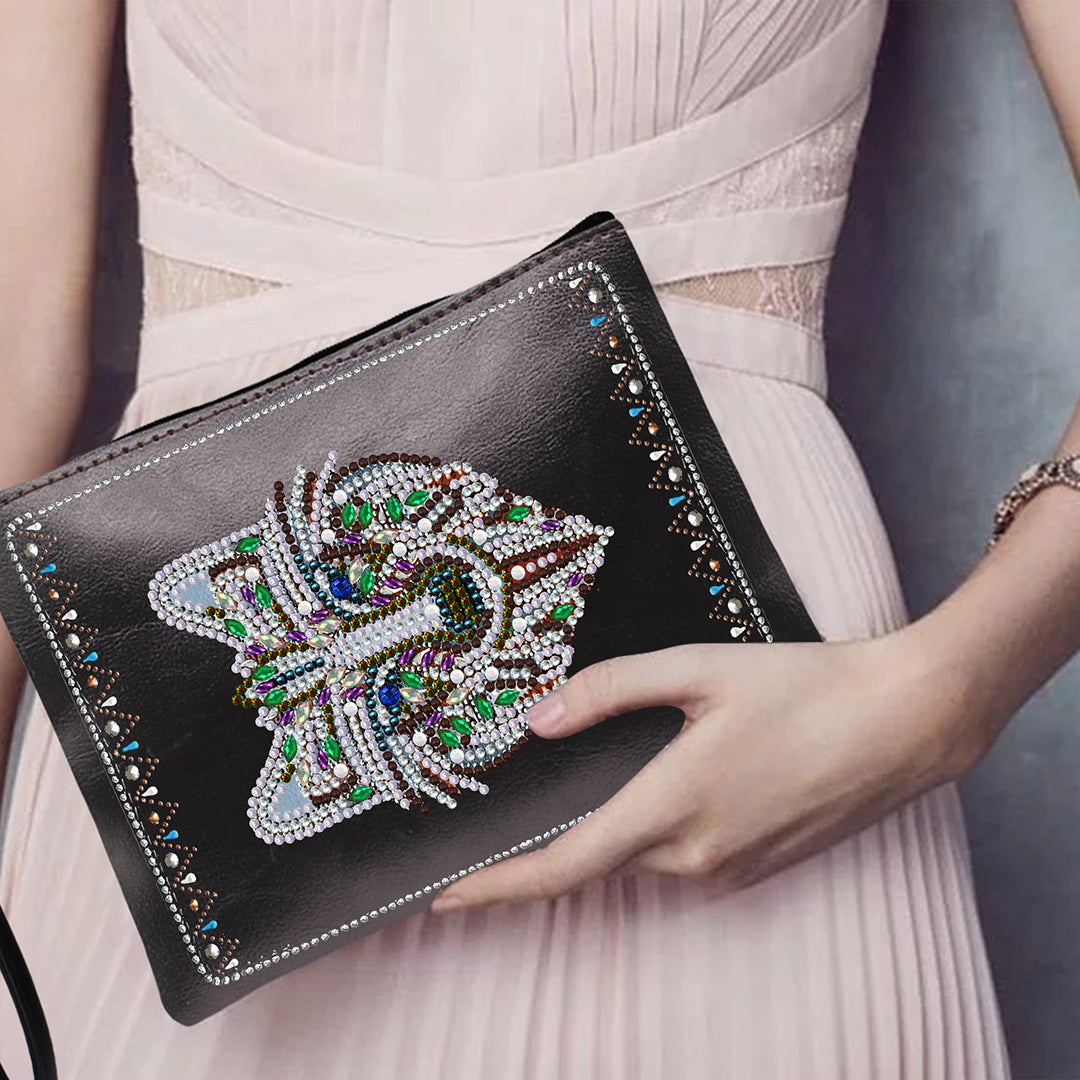 Diamond Drawing Cross DIY Wallet With Diamonds