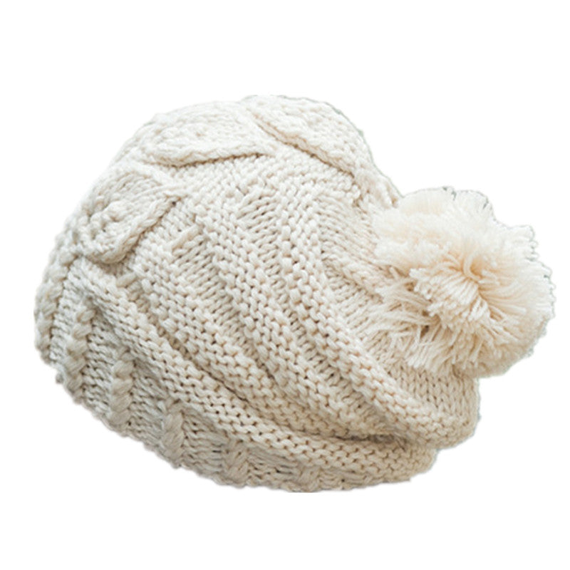 Women's Fashion Warm Solid Color Sweater Hat