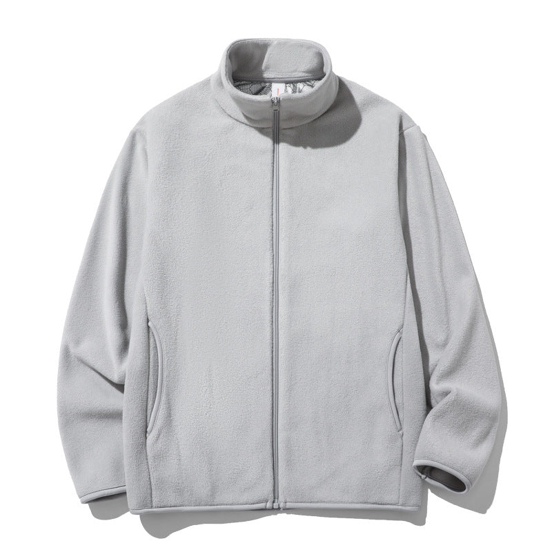 Mens StandUp Collar Fleece Jacket
