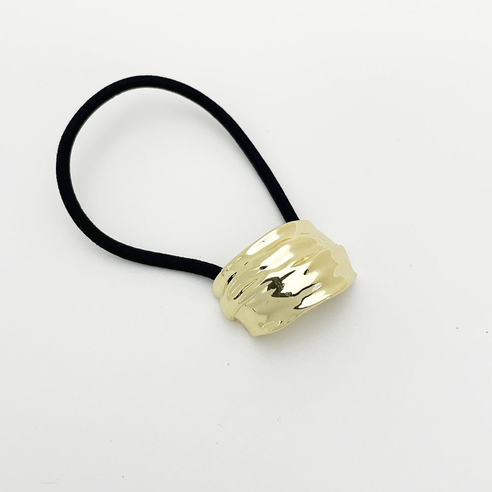 Simple Small Rubber Band Headband Hair Accessories Metal Geometry
