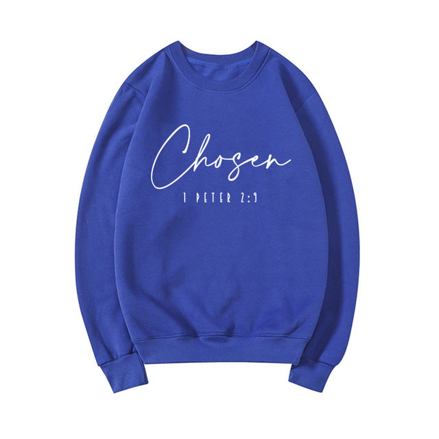 Kvinders langærmet pullover med blomsterprint