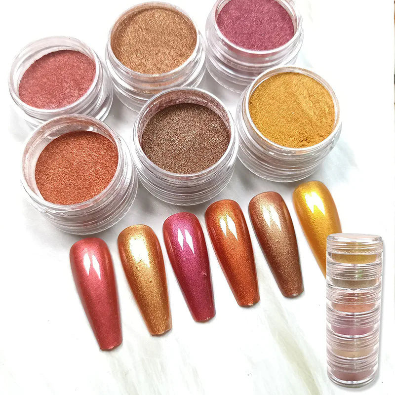 6-color Siamese Pearl Powder Glitter Fluorescent Powder Crystal Glue Silicone Mold