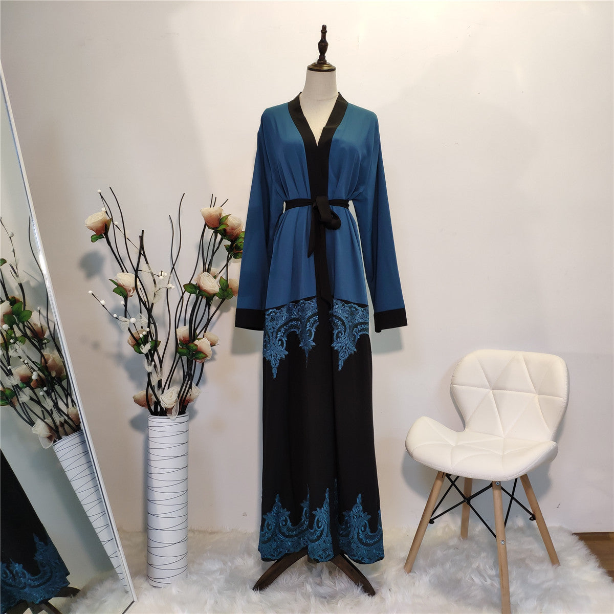 Fashionable Lace Cut Out Patchwork Cardigan