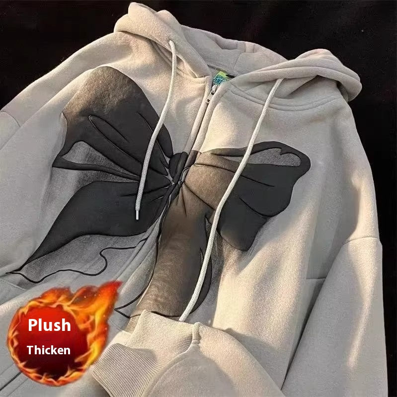 Loose Niche Sweet Cool Zipper Jacket