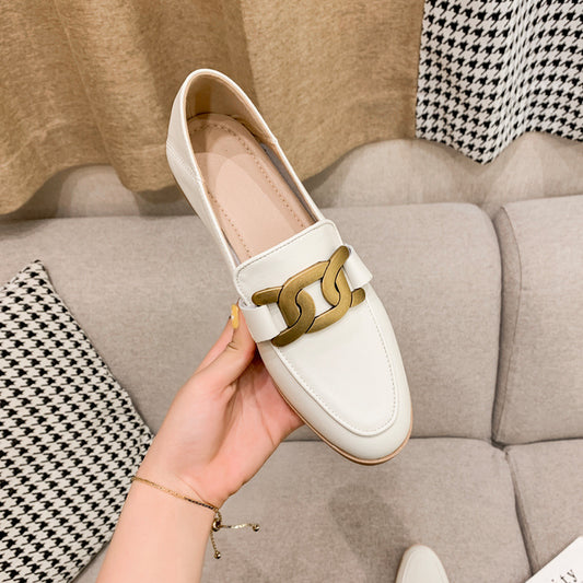 Women's Leather Loafers With A New British Style