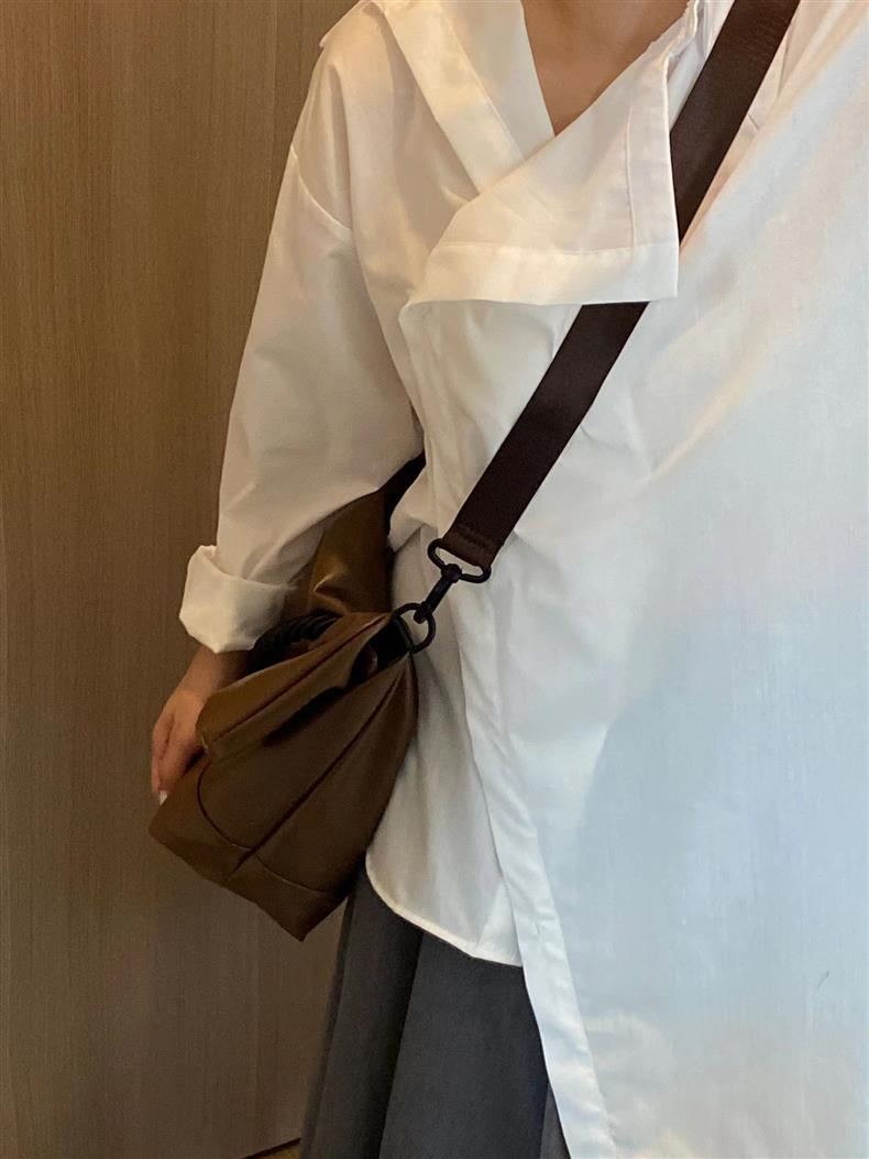 Autumn And Winter Minimalist Style Large Tote Bag Personality Glossy Niche