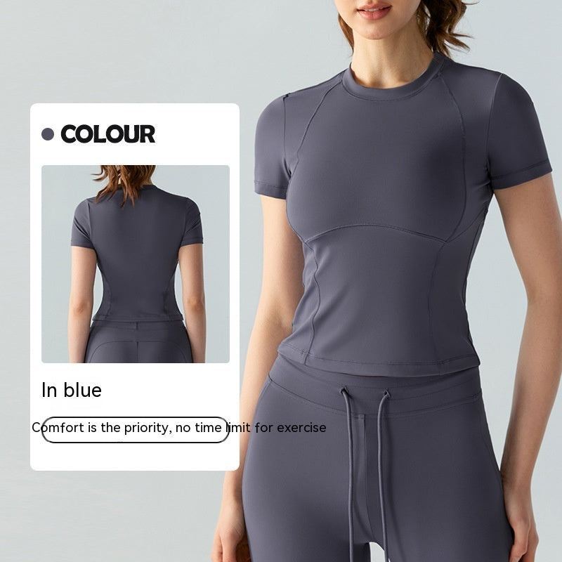 Casual Slimming Cool Yoga Clothes Short Sleeve