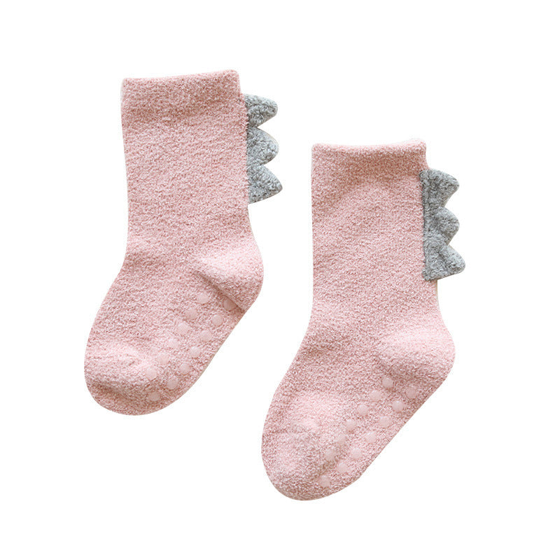 Thickened Coral Fleece Floor Socks For Babies Perfect For Fall And Winter