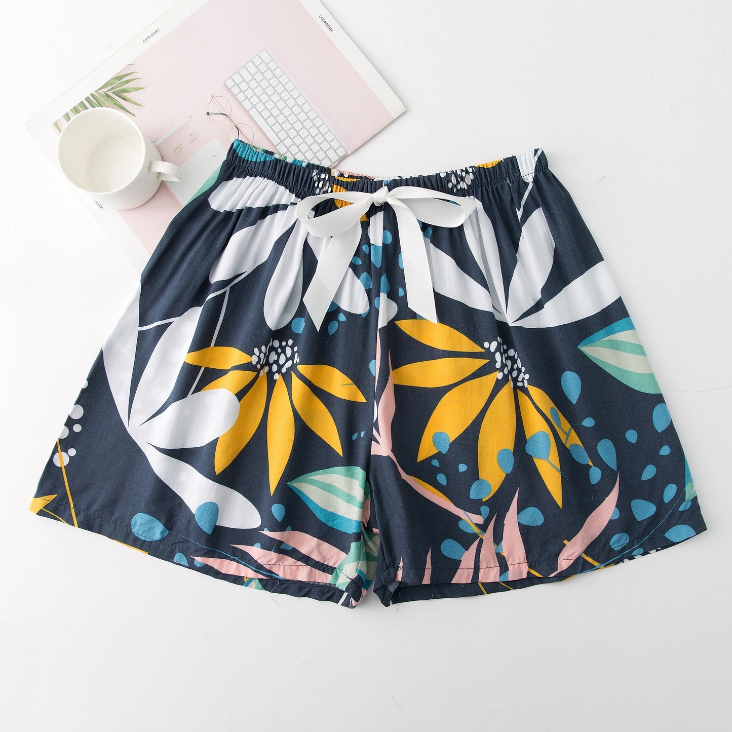 Shorts til kvinder Sommer Nye Pyjamasbukser i store størrelser, løse og tynde