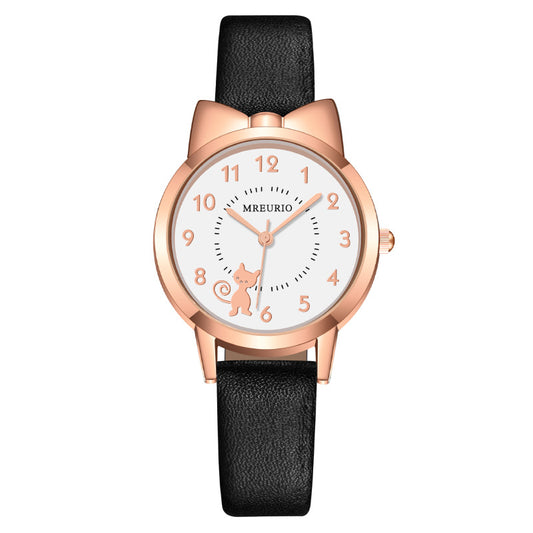 Hot Style Cute Bow Kitten Belt Quartz Watch