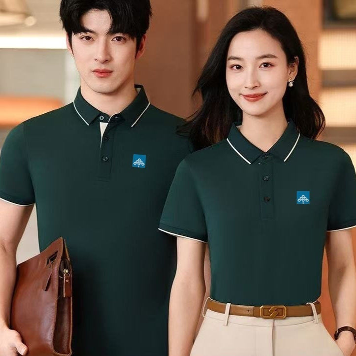 Summer Ice Silk Overalls Polo Shirt