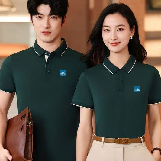 Summer Ice Silk Overalls Polo Shirt