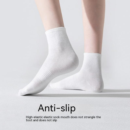 Men's And Women's Fashionable Breathable Solid Color Socks