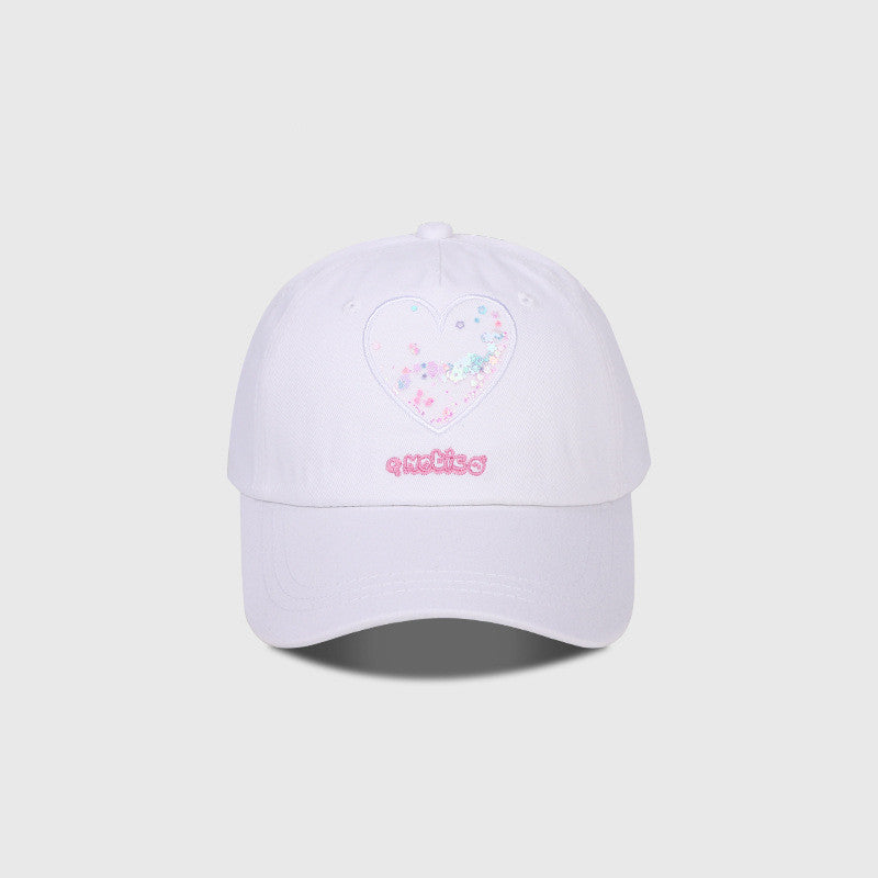Simple And Stylish Personality Heart-shaped Floral Baseball Hat