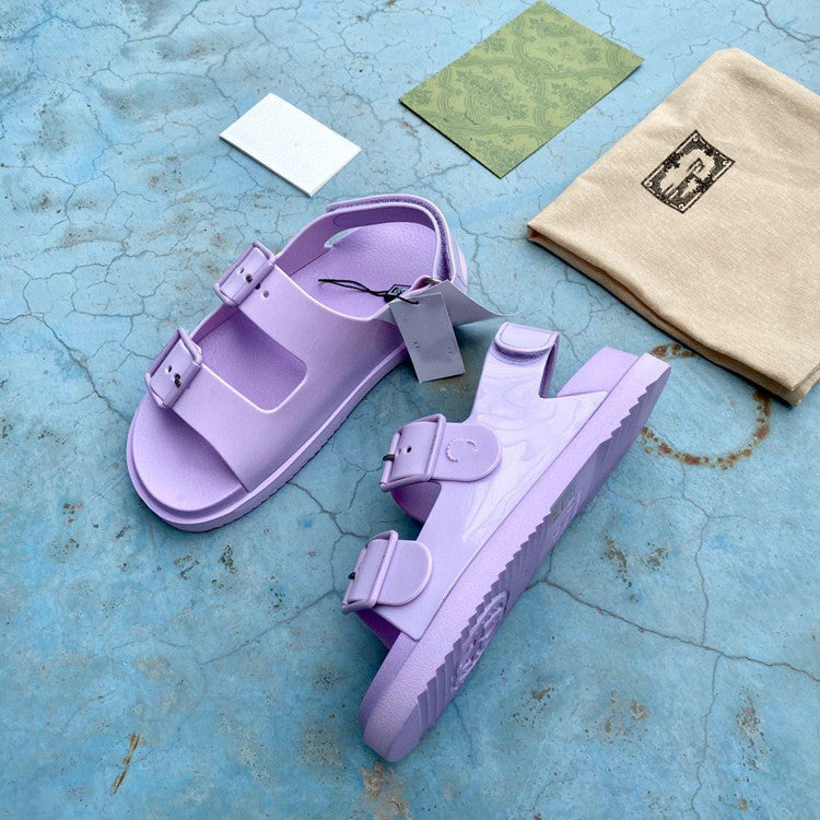 Flat Rubber All-match Open-toed Beach Shoes