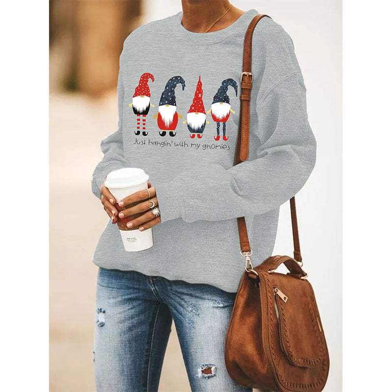 Women's Round Neck Long Sleeve Sweater Christmas