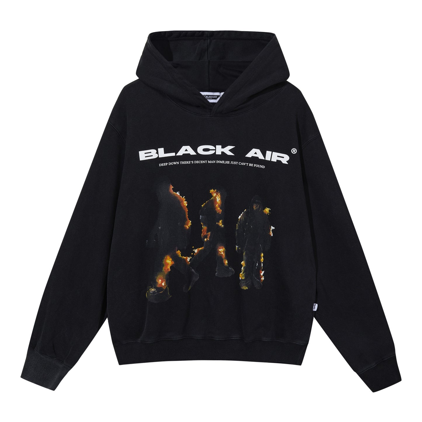 Casual Street Fashion Brand Men's Clothing Flame Sweater
