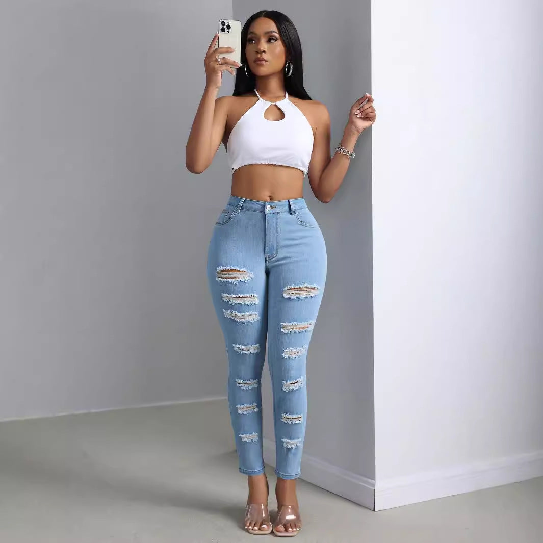 Moderigtige Ripped Jeans Bukser til Kvinder