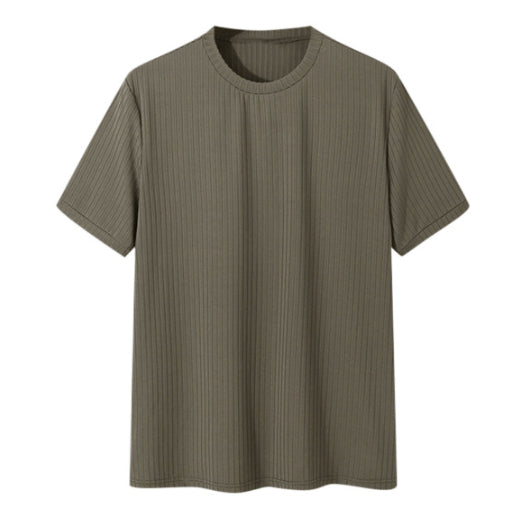 T-shirt Kortærmet Sweater Stræk Koreansk Stil Løs Amerikansk Stil Herretop