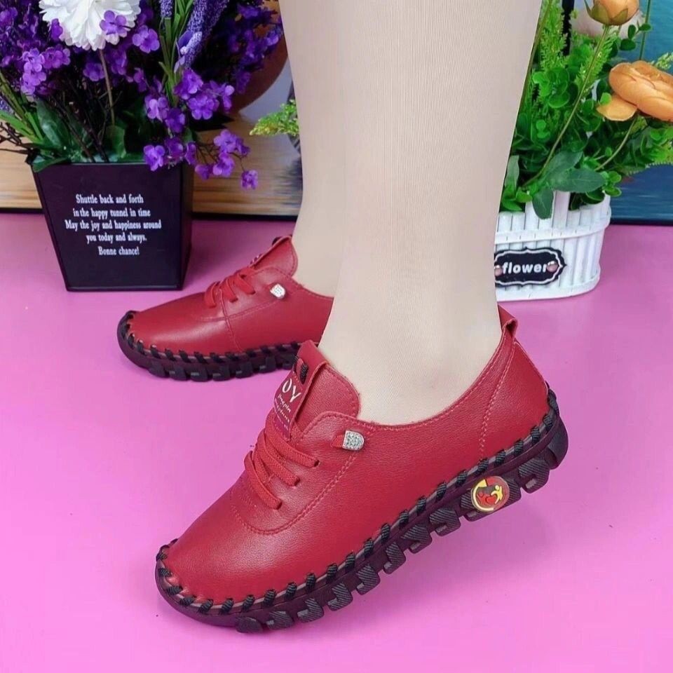 Fat Feet Tendon Bottom Soft Bottom Soft Surface Middle-aged Large Size Women's Shoes