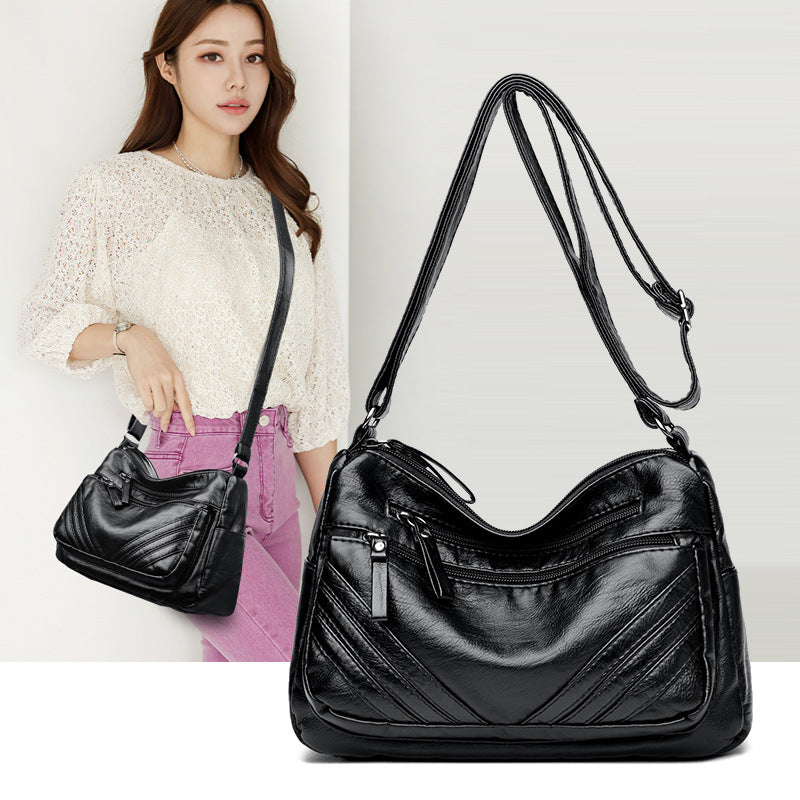 Retro-textured Minimalist Versatile And Stylish Crossbody Shoulder Bag