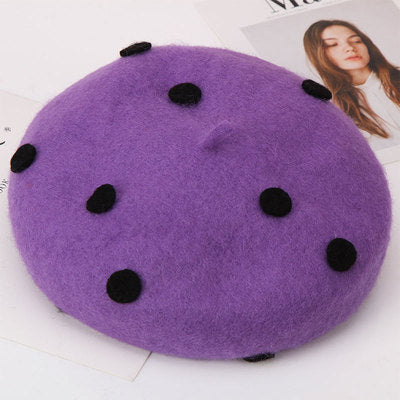 Children's Beret Autumn And Winter Parent-child Wool