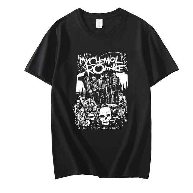 Punk Harajuku Dark Loose Vintage Top Couple T-shirt Short Sleeve