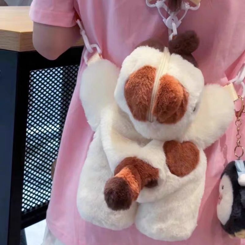 Sanhua Kitten Messenger Bag Cute Plush Doll Versatile Fashion Girl