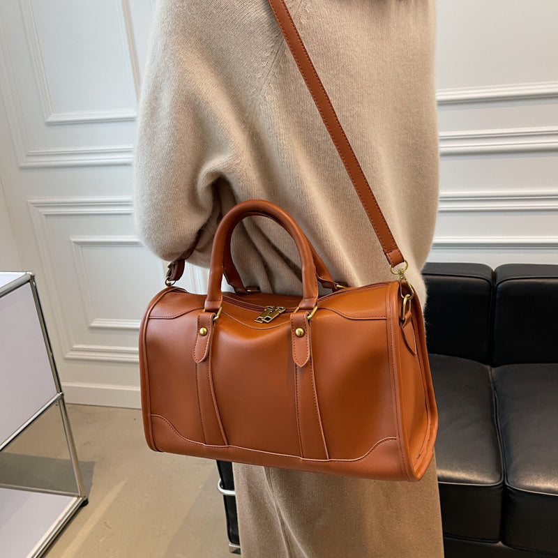 Portable Autumn And Winter Texture Large Capacity Bag
