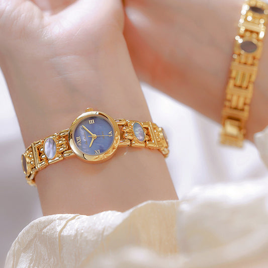 Aurora Natural Black Gold Abalone Color Shell High Class Elegant Watch