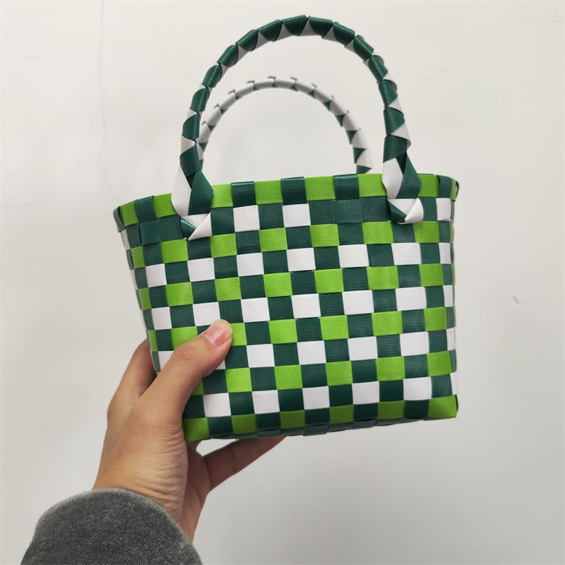 Women's Fashion Diagonal Basket Woven Bag