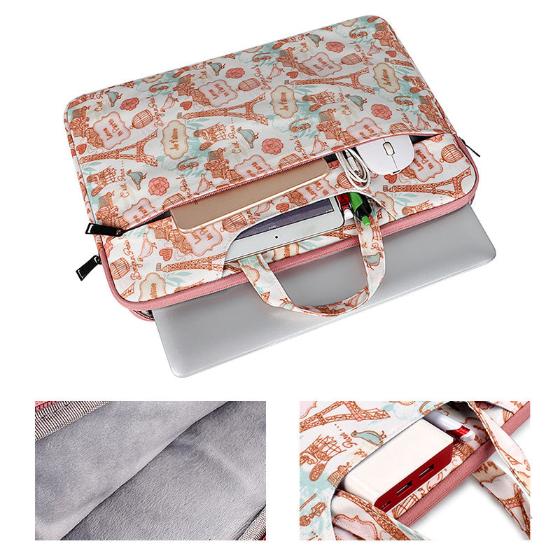 Ladies Canvas Portable Notebook Liner Bag