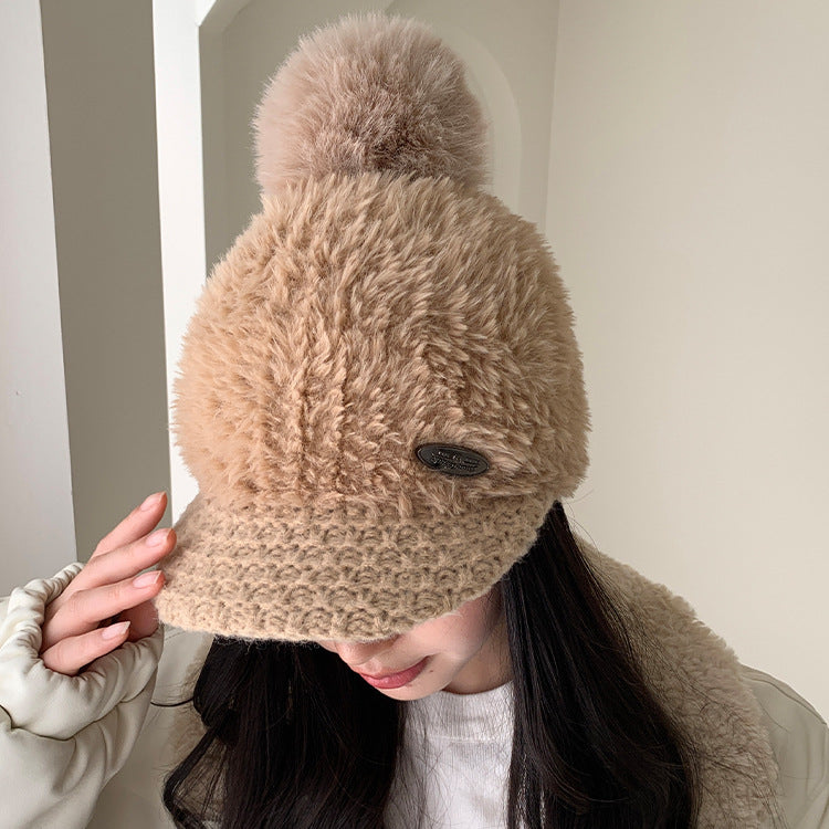 Autumn Winter Berber Fleece Warm Peaked Cap