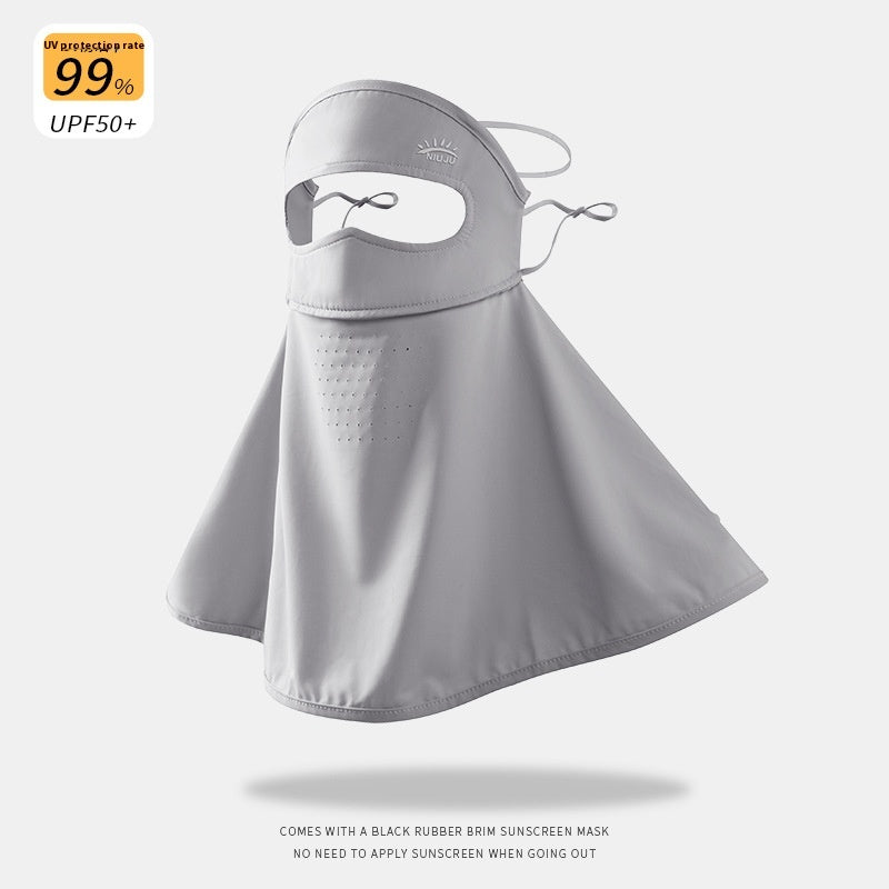 Cycling And Driving Ice Silk Mask UV Protection Facekini Veil