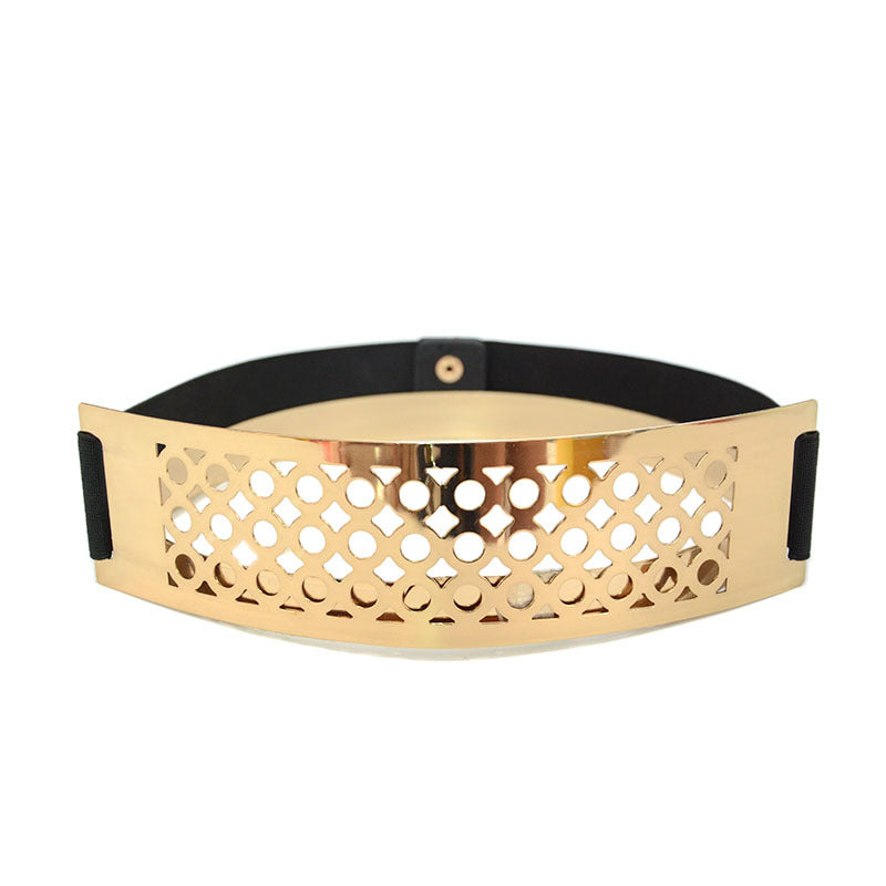 Europe And America Hot Selling Fashion Sequin Mirror Metal Belt