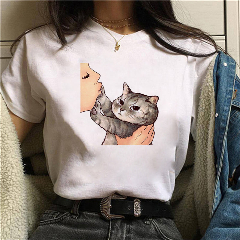 Western-style Loose Couple's Parent-child T-shirt