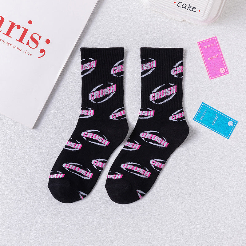 Spring Summer Street Letter Ins Sporty Women's Socks