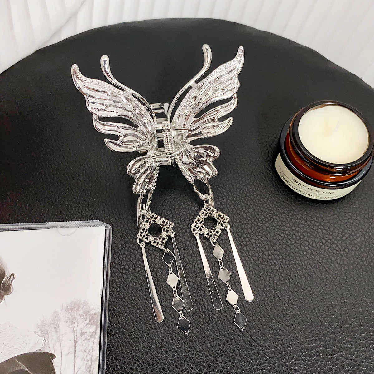 Elegant Style Hollow Butterfly Tassel Alloy Barrettes