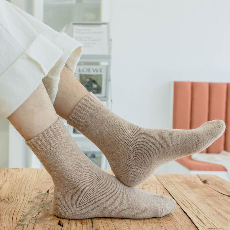 Men's Winter Terry Socks Super Thick Warm Mid Tube