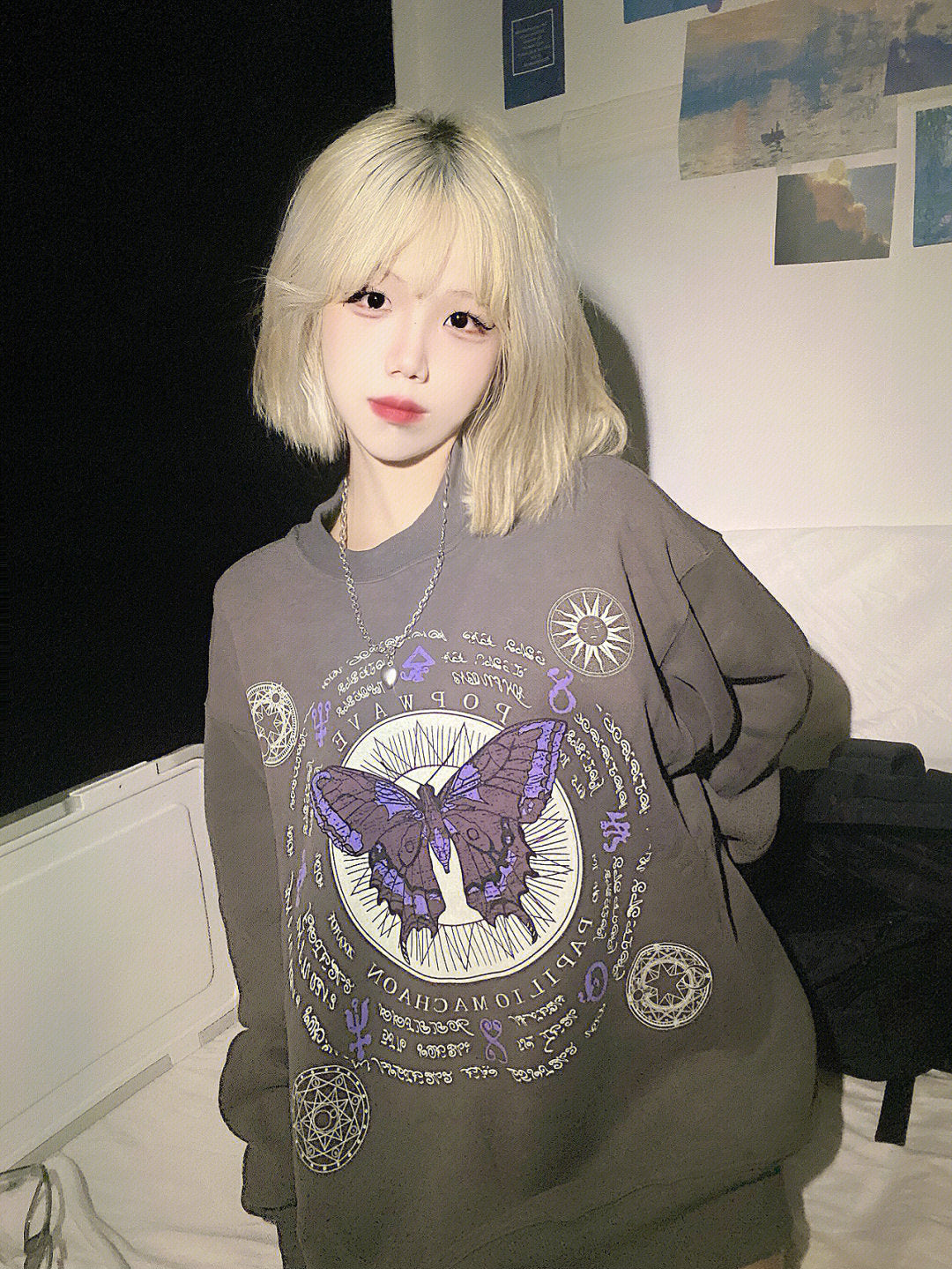 Women's Retro Butterfly Pattern Loose Sweater