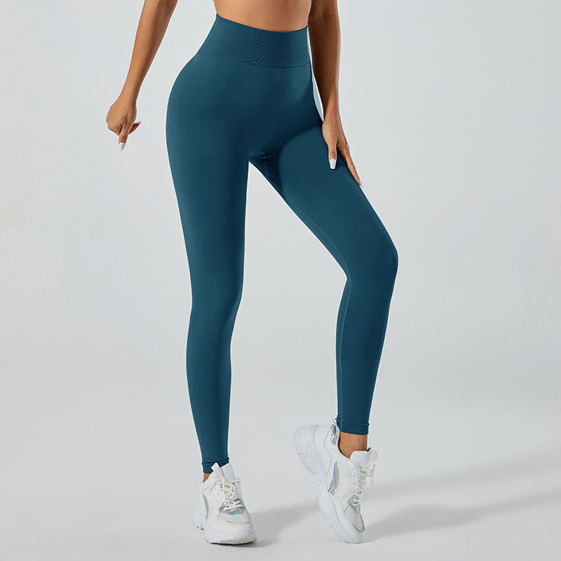 No Embarrassment Line Yoga Pants Women's High Waist Hip Lift Peach Hip Stretch Leggings