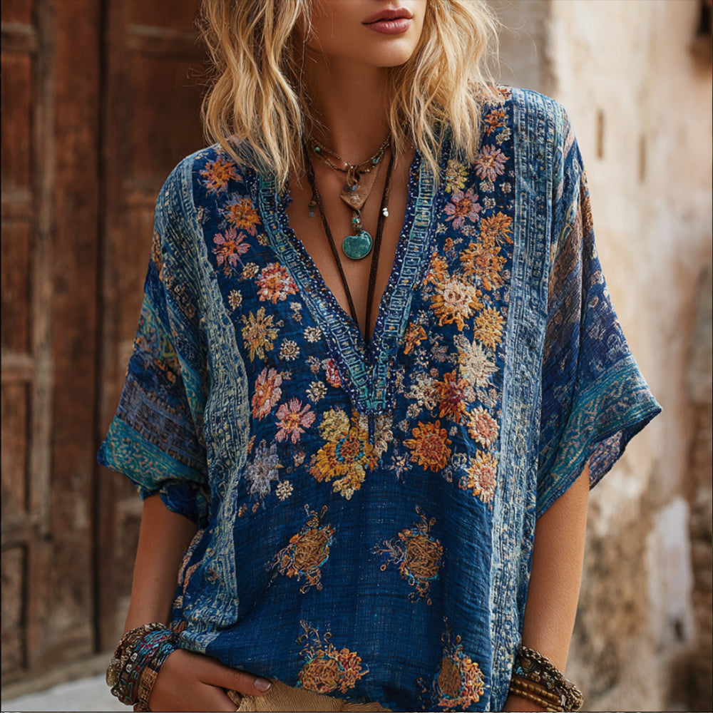 Elegant New Style Jacquard Off-shoulder Short Sleeve Top