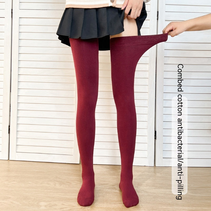 Lengthened Overknee Plus-sized Silicone Non-slip High-top Cotton Socks