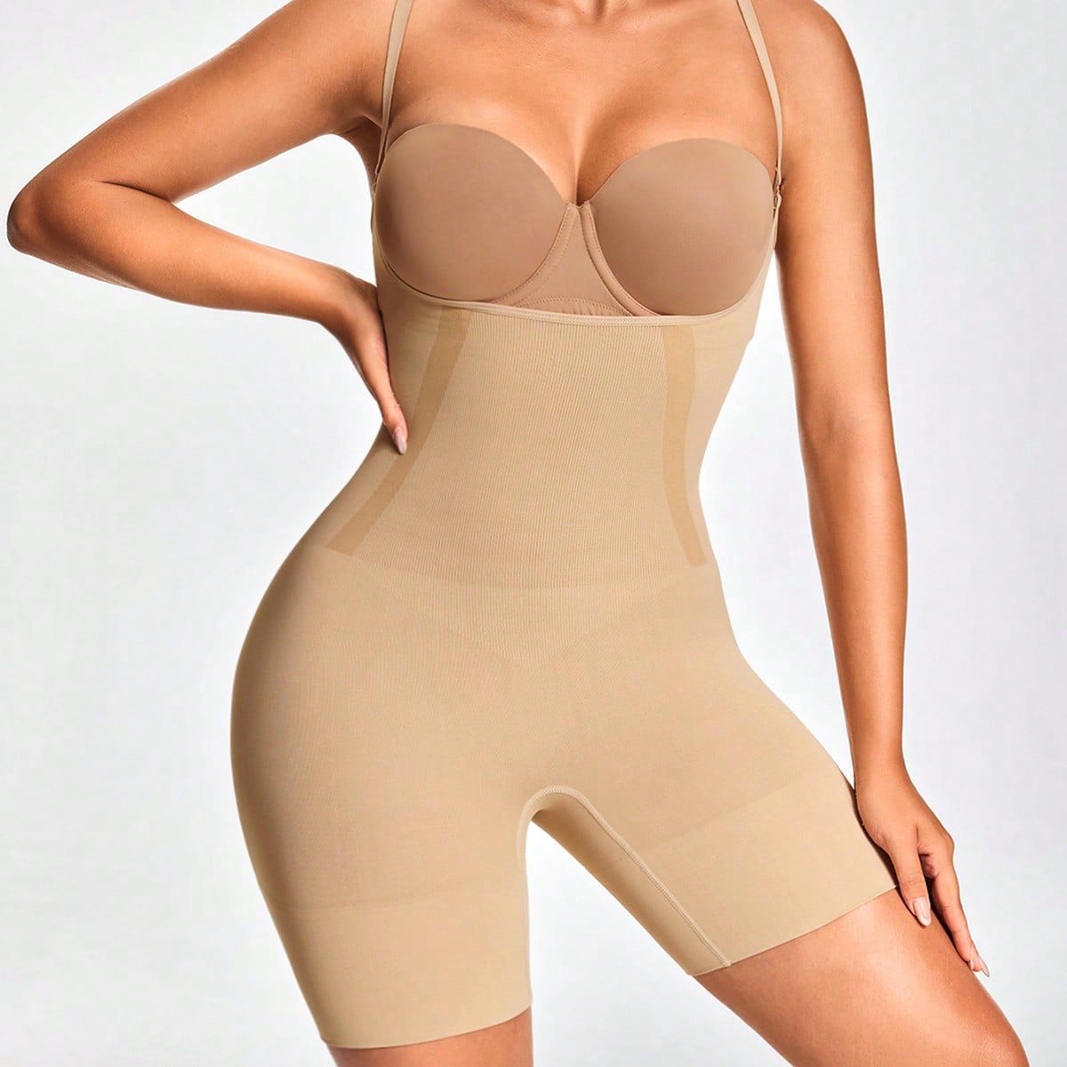 Premium UnderWire Cupped Thong Bodysuit For Women - Tummy & Waist Control With Natural Butt-Lift Effect