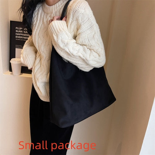 Retro Soft Suede Large Capacity Shoulder Bag