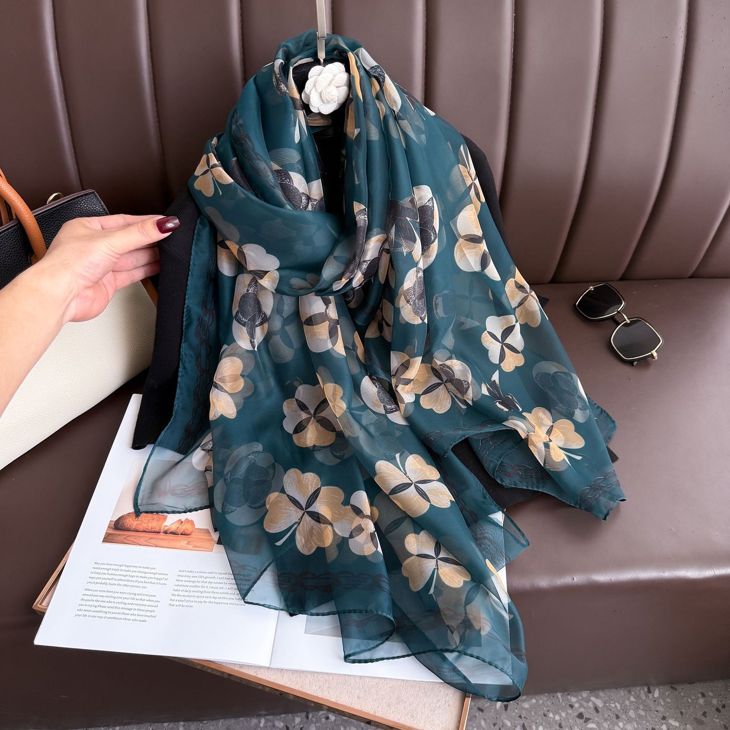 Yarn Cashew Printed Beach Travel Sun Protection Scarf