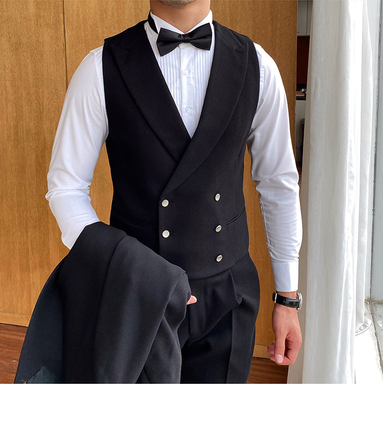 Men's Slim Fit Versatile Fashion Double Breasted Vest