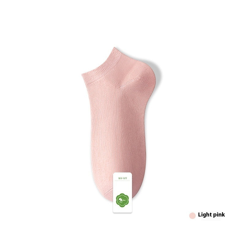 Women's Pure Cotton Spring And Summer Seamless Socks Deodorant Sweat Absorbing Socks