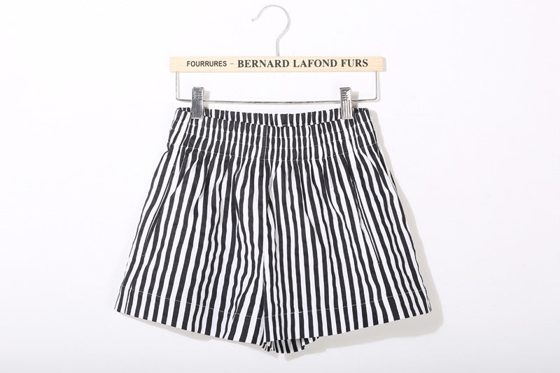 Women's Vertical Striped High Waist Wide Leg Pants