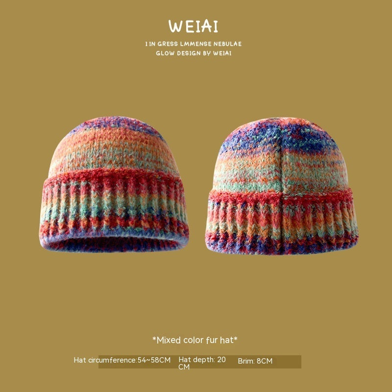Dopamine Hat Women's Retro Knitted Warm
